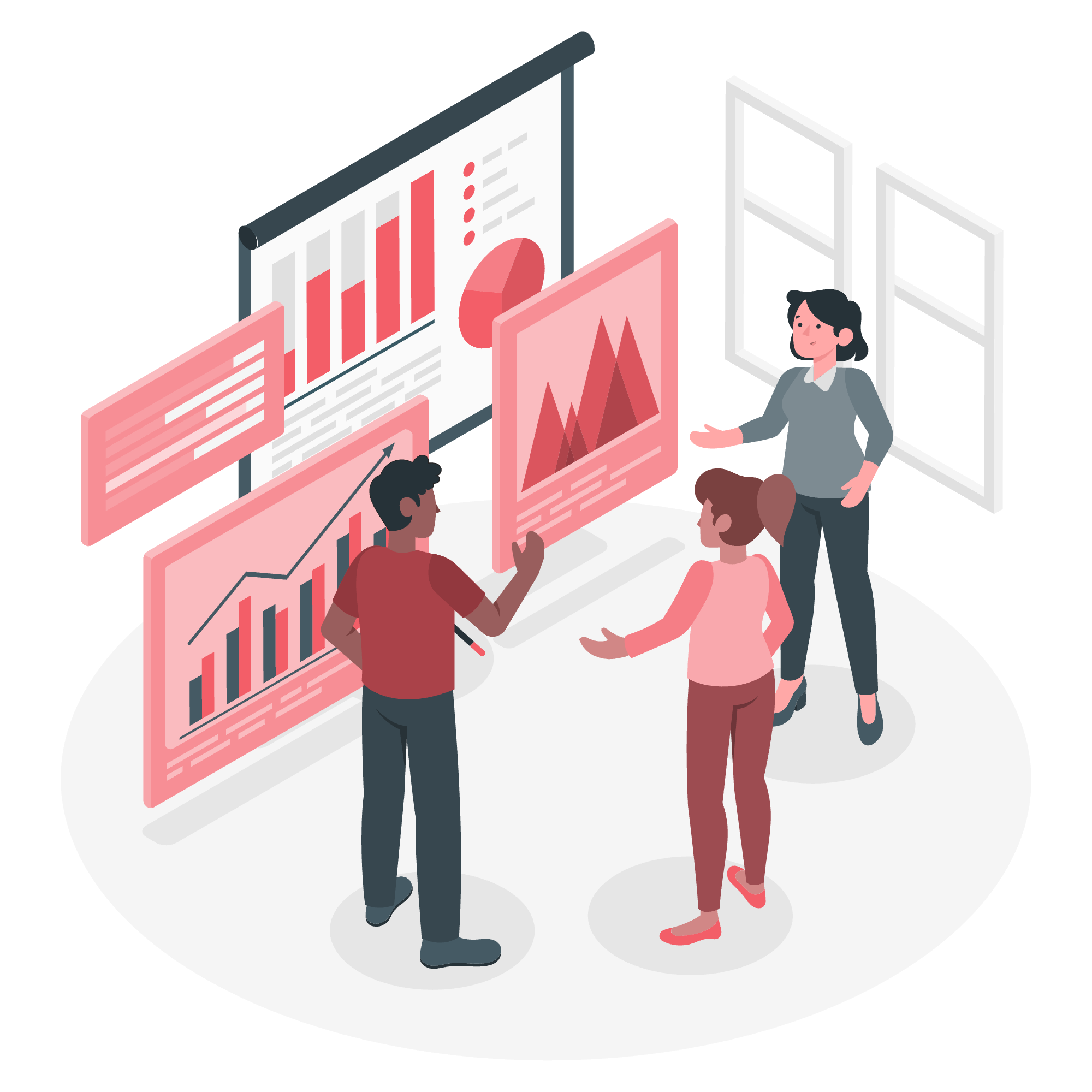 Real-time metrics and tracking illustration
